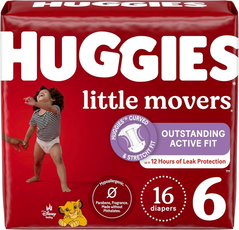 HUGGIES حفاضات هاجيز ليتل موفرز مقاس 6 - Image 1