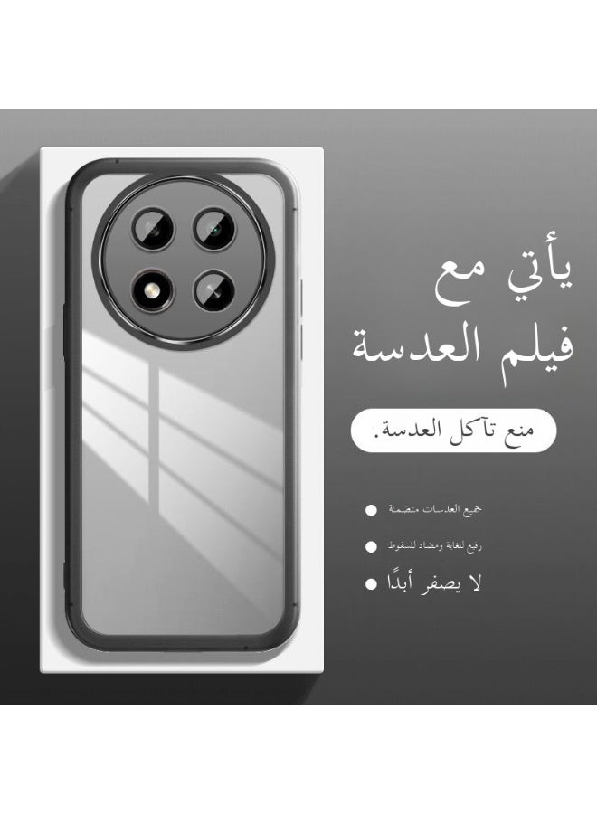 تنطبق على هونور x9c 5G 6.78 بوصة الهاتف المحمول حالة واقية ، مع عدسة الفيلم ، حزمة كاملة من سامسونج ، شفافة سيليكون الأسود - Image 1