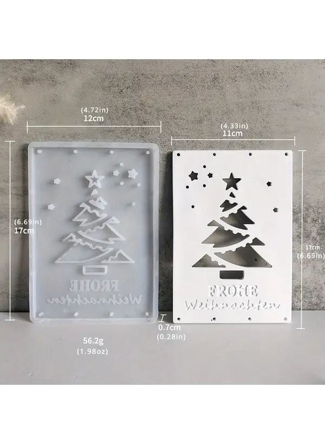 Series Elk Pentagram  Tree Rectangular Cash Gift Box Silicone Mold Model 005 - Image 1