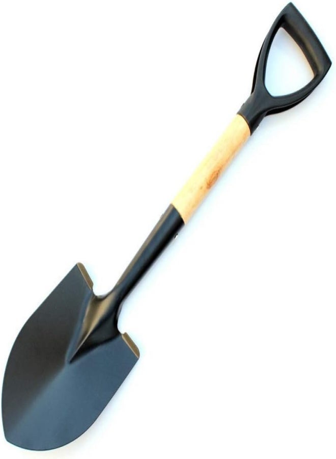AKDC Garden Tool Shovel With Round Point Blade And Comfortable D Grip Handle, Mini Trunk Digging Spade  - Image 2