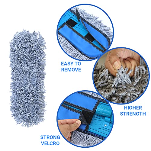 STOIC 24" Dry Floor Mop Set for Floor Cleaning Multicolour Use In Home Office Restaurant (Pack of 1) - Image 2