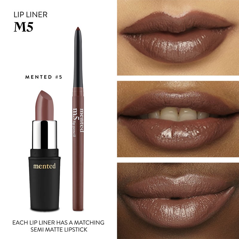 Mented Cosmetics Lip Liner for Women, Dark Brown Lipliner Lip Pencil, Waterproof Lipliner, Vegan + Cruelty Free Makeup, M5 - Image 3