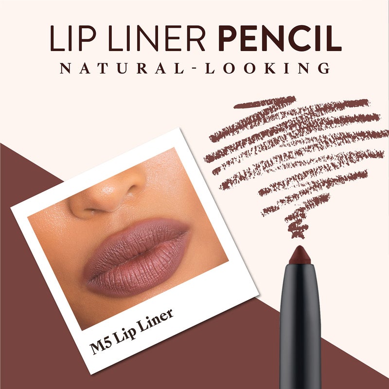 Mented Cosmetics Lip Liner for Women, Dark Brown Lipliner Lip Pencil, Waterproof Lipliner, Vegan + Cruelty Free Makeup, M5 - Image 4