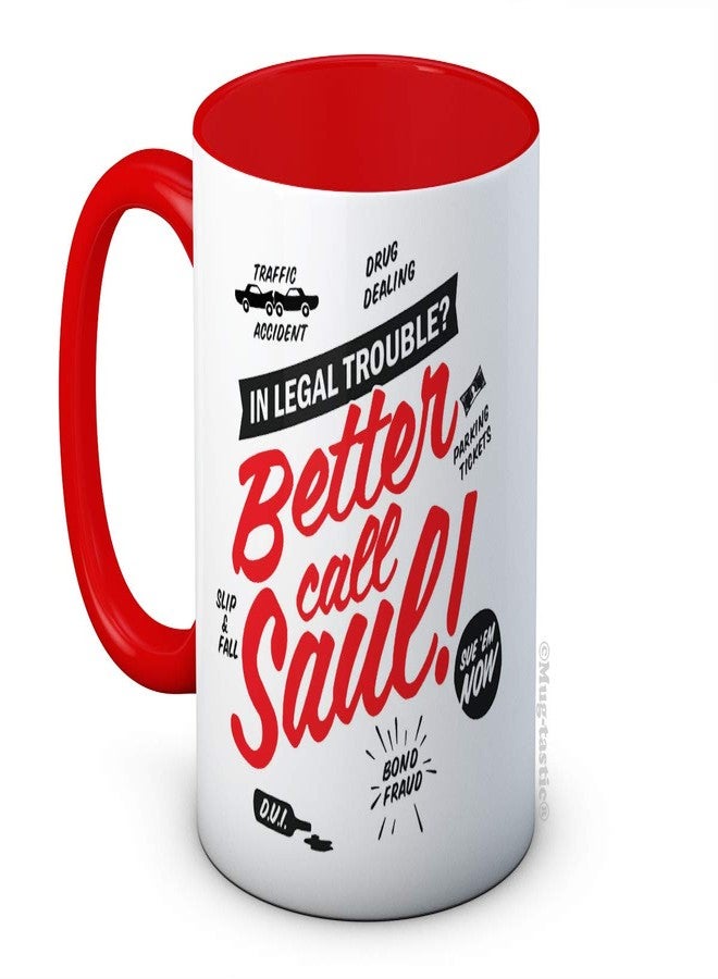 LAMX Better Call Saul - Breaking Bad - Ceramic Coffee Mug (Red)