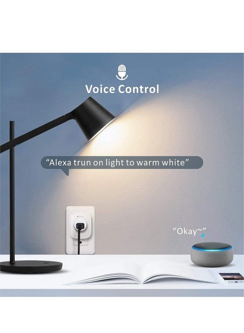 WiFi Smart Plug 16A 4 Pack Energy Monitoring WLAN Smart Plug Socket Work With Alexa Echo Google Home Mini Smart Outlet Remote And Voice Control No Hub Required  2.4GHz WiFi Only  - Image 2