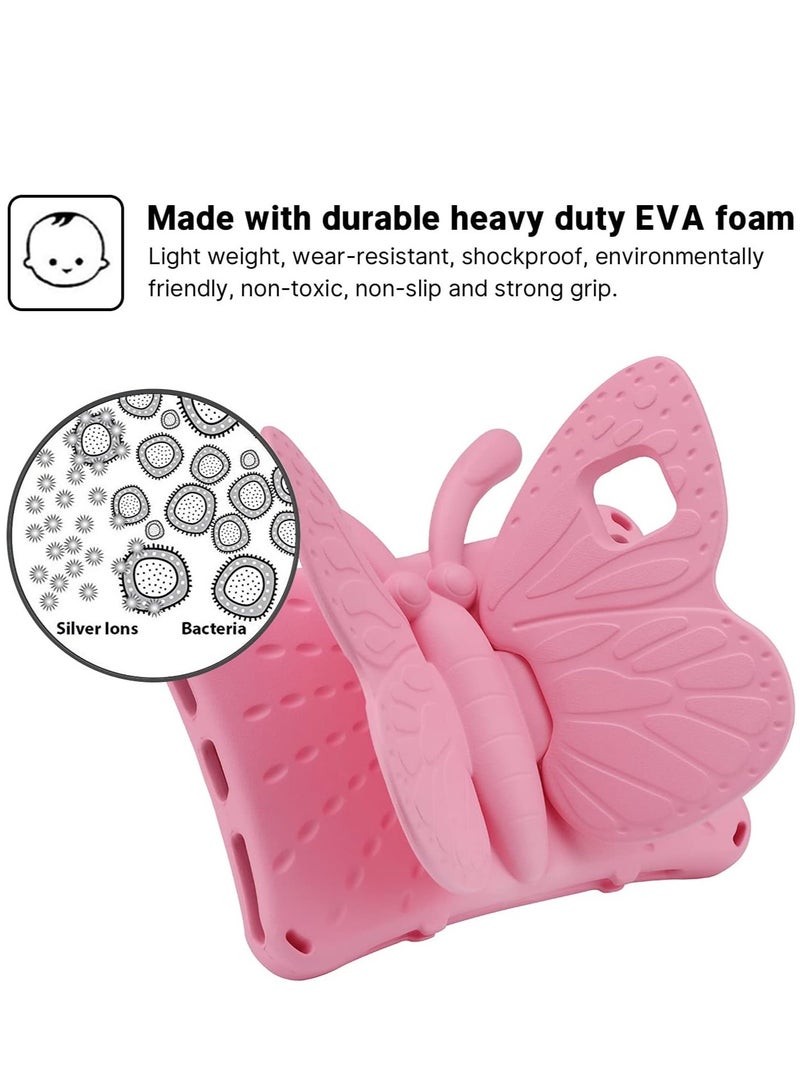 ELTRAZONE iPad 10 (10th Generation) Kids Case, iPad 10.9 (2022) Butterfly Case with Kickstand – Full-Body Drop Protective, Shockproof, Kid-Proof iPad Case (Pink) - Image 3