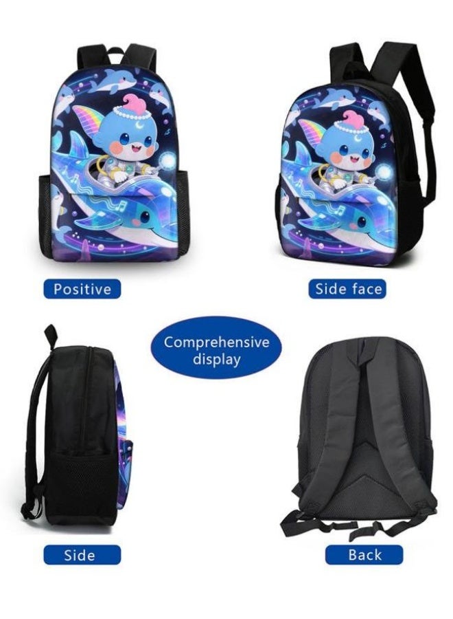 Bright Li Fire Backpacks + handbags + stationery bags | Back-to-school season/festival gifts | Cartoon bag three-piece set, easy to deal with various occasions (available for students, children, friends outings, mountain climbing, school, etc.) - 36 - Image 3