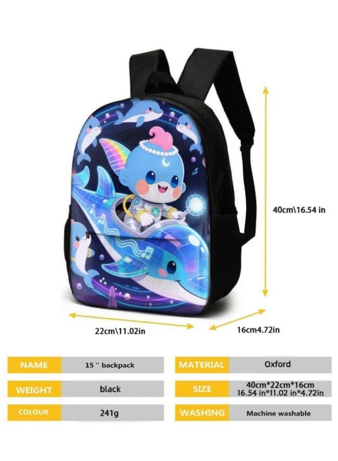 Bright Li Fire Backpacks + handbags + stationery bags | Back-to-school season/festival gifts | Cartoon bag three-piece set, easy to deal with various occasions (available for students, children, friends outings, mountain climbing, school, etc.) - 36 - Image 5