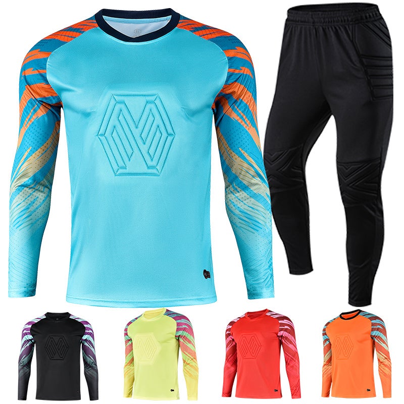 Football Goalkeeper'S Jersey Equipment Children'S Full Set Of Ball Clothing Door Clothing Anti-Fall Clothing Long Sleeve Trousers Training Clothing - Image 3
