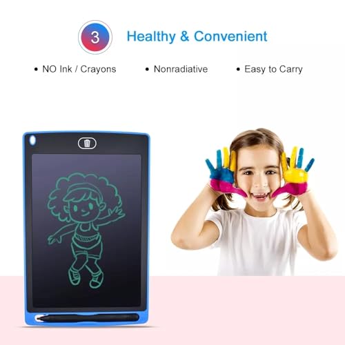 Technoview LCD Writing Tablet Ruffpad with Screen 8.5inches for Drawing, Playing, Handwriting Gifts for Kids & Adults, E-Note Pad (Multi Color) - Image 2