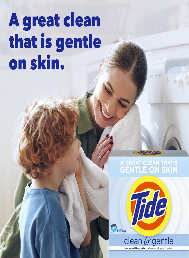 Tide مسحوق غسيل تايد النظيف واللطيف، بدون رائحة، 68 غسلة، 77 أونصة - Image 2