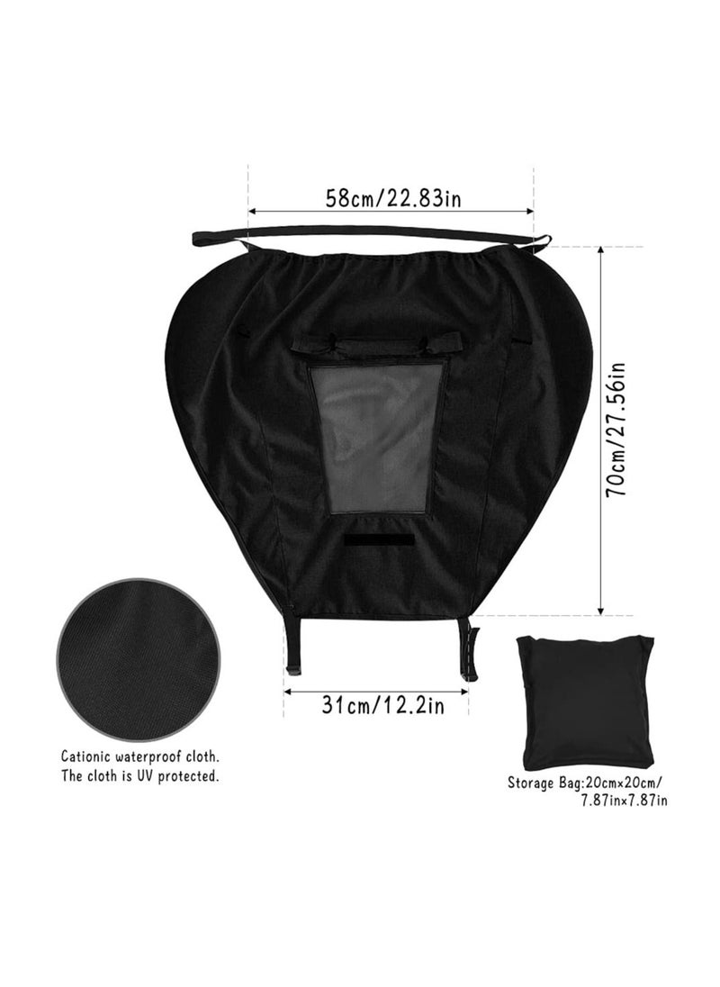 SYOSI - Baby Stroller Sun Shade, Pram Sunshade Sun Cover, Universal Waterproof Stroller Sunshade Cover, Anti-UV with Viewing Window for Stroller - Image 1