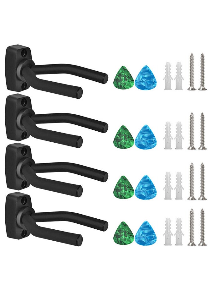 Generic 4 Pcs Guitar Wall Mount Hanger for All Size Guitars  - Image 1