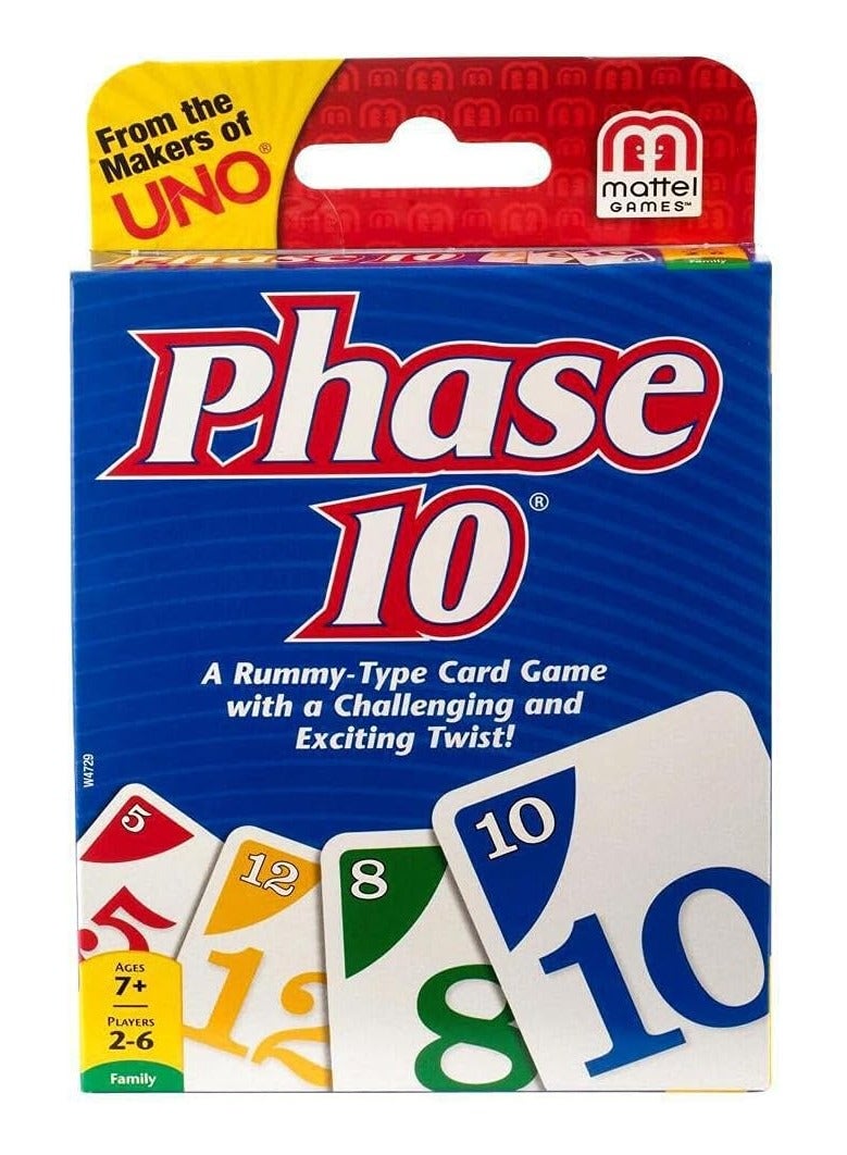 ماتيل جيمز لعبة البطاقات العائلية أونو المرحلة 10 تحتوي على 108 بطاقة - Image 1