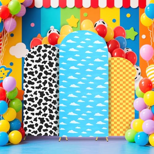Bensbl 3 Pcs Arch Backdrop Cover Cartoon Story Theme Backdrop Decorations for Birthday Party Wedding Ceremony - Image 2