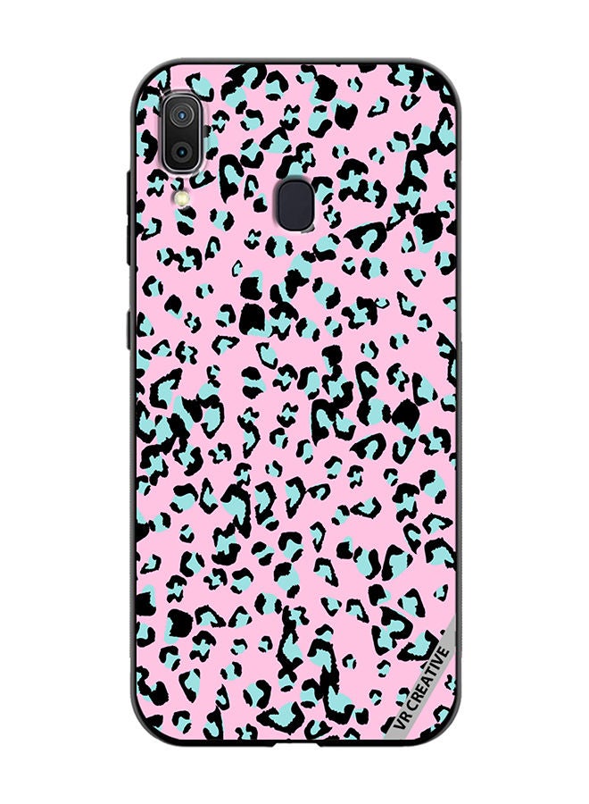 VR CREATIVE Protective Case Cover For Samsung Galaxy A30 Pink Leopard Print Design Animal Skin Pattern Vector Illustration Design Multicolour - Image 1
