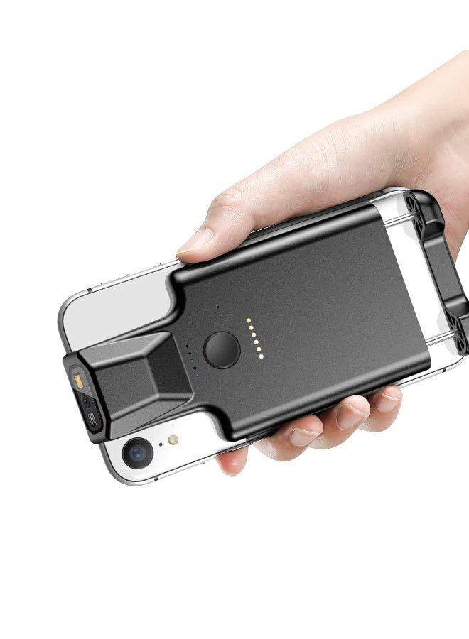 2D QR Bluetooth Barcode Scanner, Wireless Adjustable Back Clip Phone Bar Code Scanner for 1D 2D Data Matrix Code Reader, Work with iPhone, Android, iOS for... - Image 1