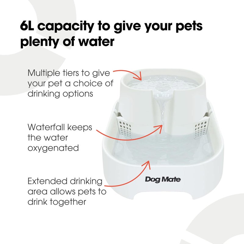 Dog Mate Large Fresh Water Drinking Fountain For Dogs And Cats - Image 2