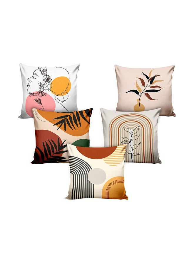 Ultimate Trends غطاء وسادة مطبوع رقمي حديث من ألتيميت تريندز بوليستر 24x24 مجموعة من 5، متعدد الألوان (UTCC-New-06_24) - Image 2