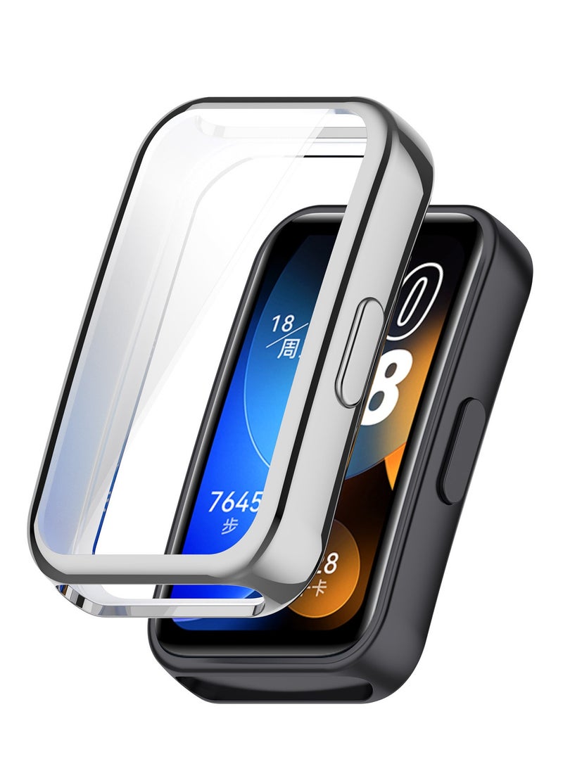 HW - 4 Sets Of Huawei Band 8 Band 9 Replacement Watch Straps, Including Soft Silicone Electroplated All Inclusive Case - Image 1