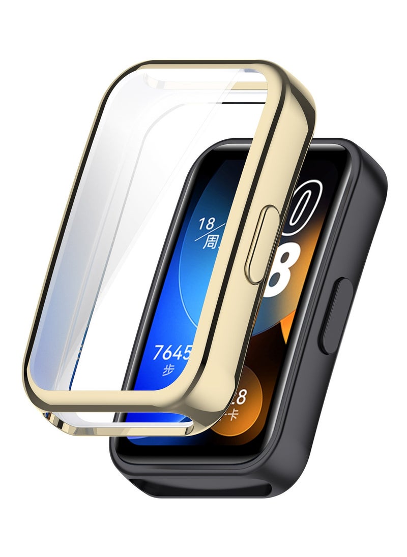 HW - 4 Sets Of Huawei Band 8 Band 9 Replacement Watch Straps, Including Soft Silicone Electroplated All Inclusive Case - Image 1