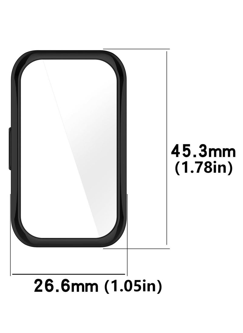 HW - 4 Sets Of Huawei Band 8 Band 9 Replacement Watch Straps, Including Soft Silicone Electroplated All Inclusive Case - Image 1