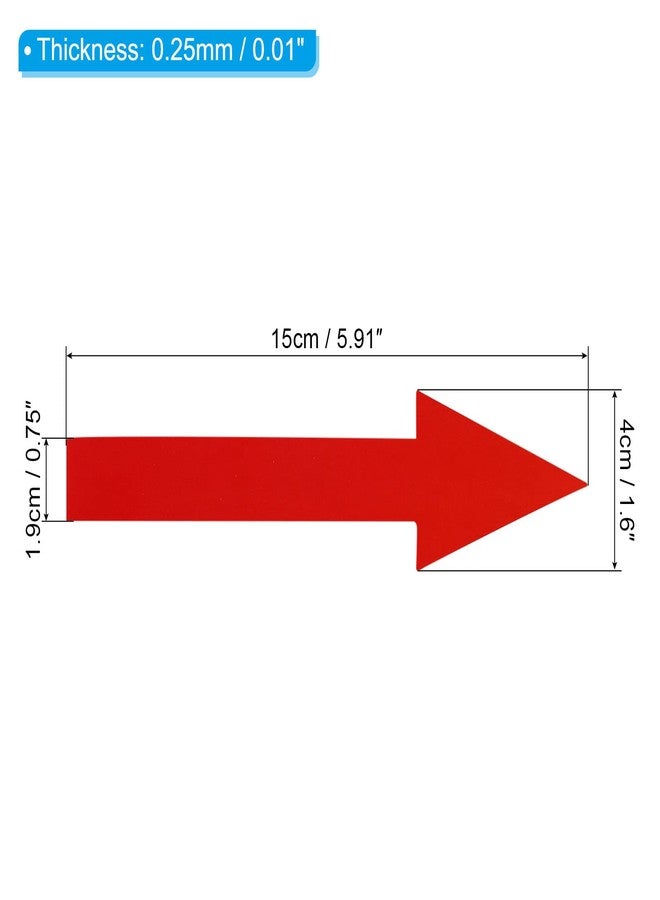 باتيكيل ملصق سهم من باتيكيل، مقاس 6×2 بوصة، عبوة من 18 قطعة، مصنوع من مادة البولي فينيل كلوريد ذاتية اللصق، مقاوم للماء، قابل للإزالة، علامة سهم جدارية لتعليمات الطريق، أحمر/أزرق/أخضر - Image 2