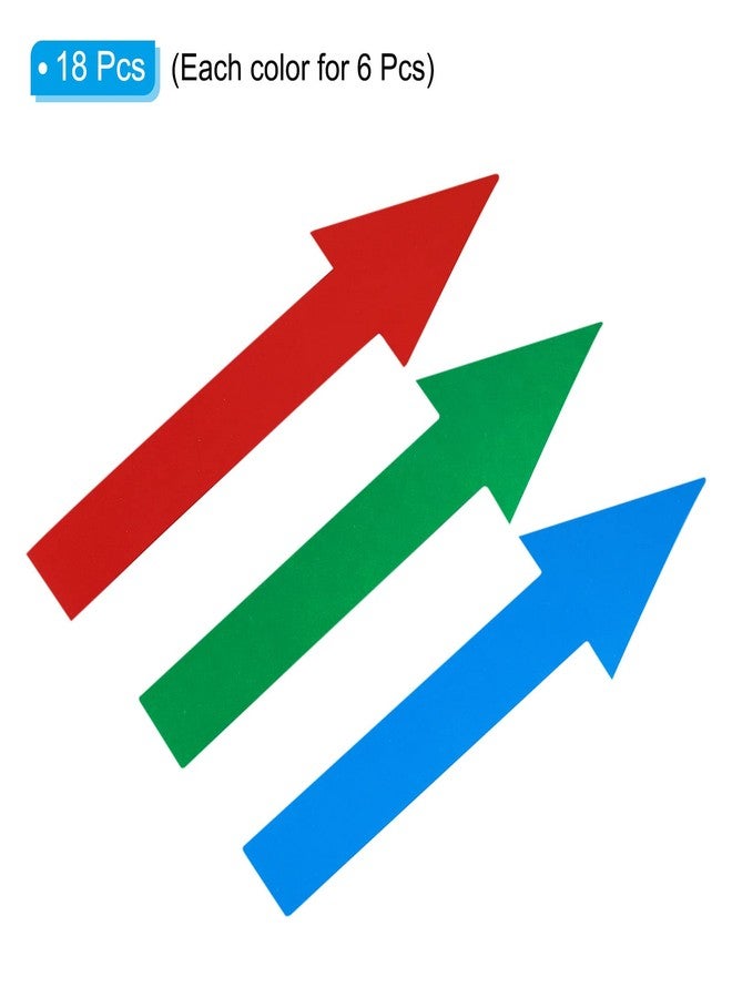 باتيكيل ملصق سهم من باتيكيل، مقاس 6×2 بوصة، عبوة من 18 قطعة، مصنوع من مادة البولي فينيل كلوريد ذاتية اللصق، مقاوم للماء، قابل للإزالة، علامة سهم جدارية لتعليمات الطريق، أحمر/أزرق/أخضر - Image 3