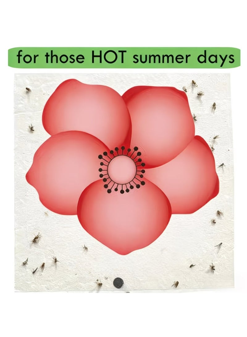 20pcs Unscented Mosquito Traps Fly Traps Insect Traps Pink Peony Design for Windows Walls Cupboards Indoor Use Catching Mosquitoes Fruit Flies - Image 2