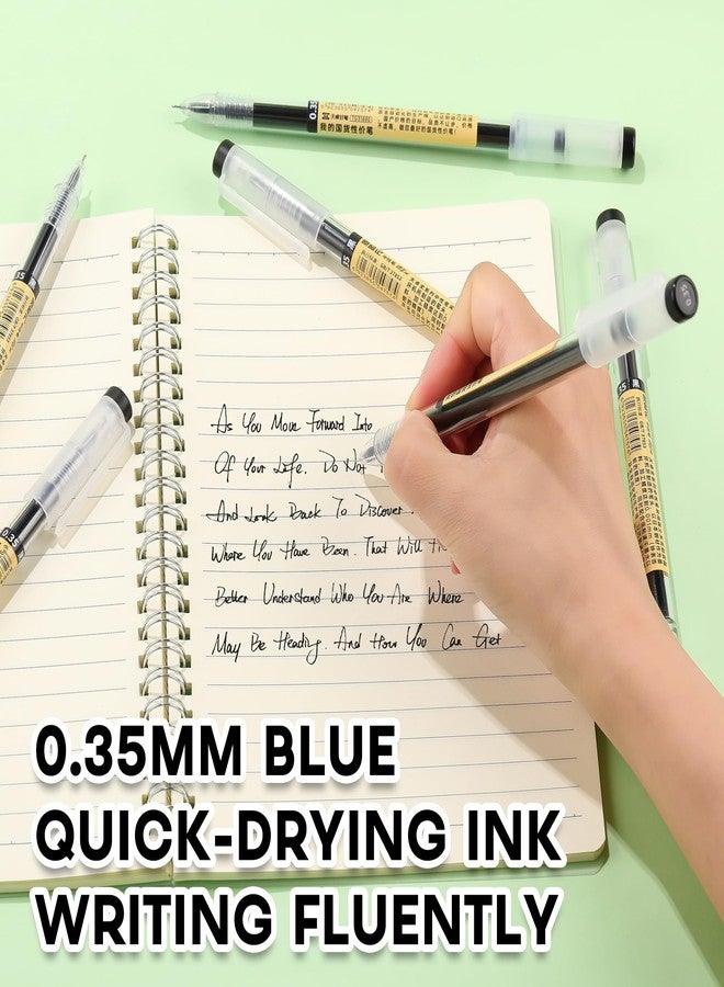 RIANCY Gel Pens Ballpoint Pens Ultra Fine Point Ballpoint Maker Pen Black Gel Ink Pens Quick Drying 0.35 mm Japanese Style Liquid Ink Rollerball Pens Blue Pens Red Pens Back to School Supply 12set - Image 2