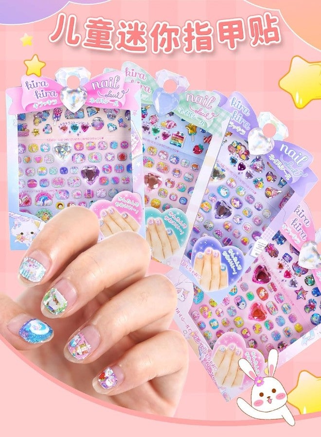 Deoxy Pack of 4 Design Mix Shiny Crystal Nail Art Stickers for Nail Art Cute 4 Sheets Self DIY Nail Art DecorationFashion for Girls Woman Decorative Wax Seal Stickers(Sent 1 Any Design) - Image 4