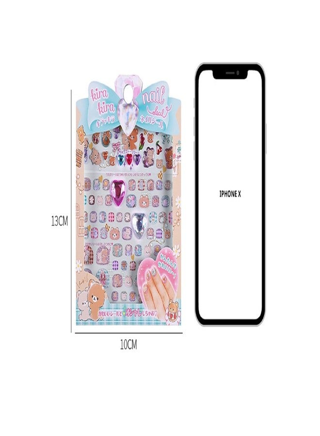 Deoxy Pack of 4 Design Mix Shiny Crystal Nail Art Stickers for Nail Art Cute 4 Sheets Self DIY Nail Art DecorationFashion for Girls Woman Decorative Wax Seal Stickers(Sent 1 Any Design) - Image 5