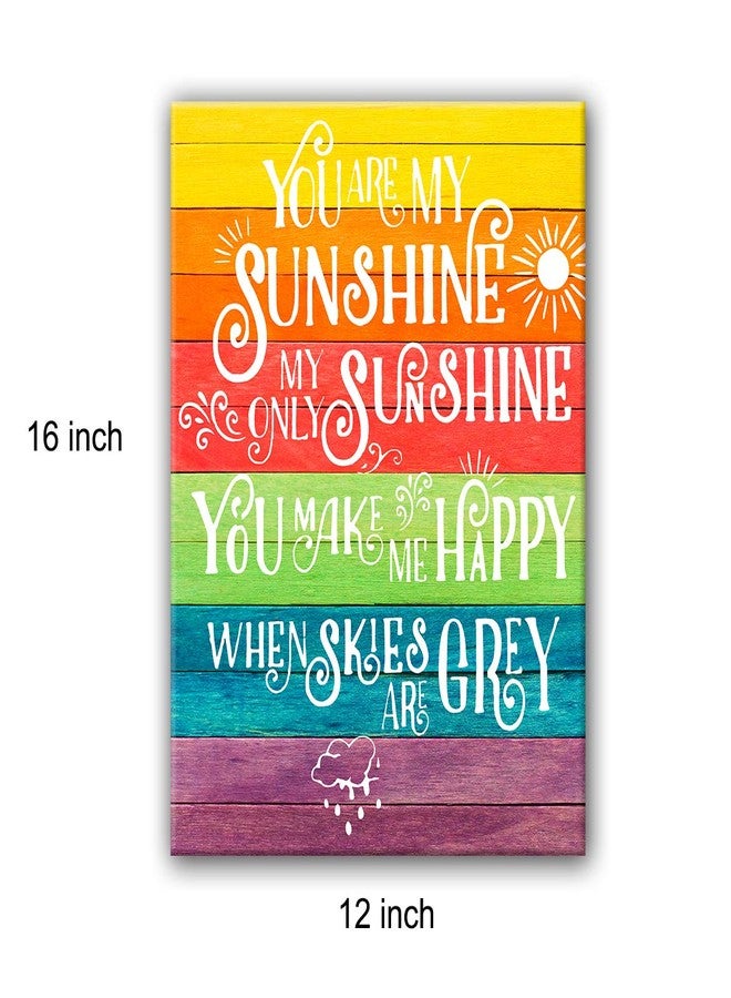 Hijie You Are My Sunshine Sign Canvas Wall Art, Prints Framed Artwork Gifts Children's Nursery Bedroom Decoration, Canvas Wall Art Printing for Kids Baby Bedroom Decoration Size 12x16 - Image 2