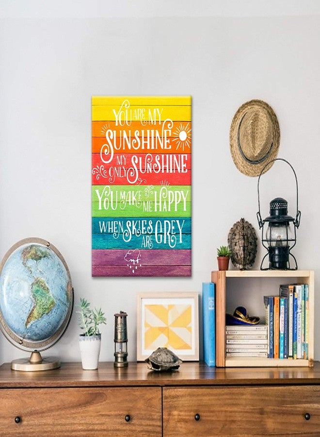 Hijie You Are My Sunshine Sign Canvas Wall Art, Prints Framed Artwork Gifts Children's Nursery Bedroom Decoration, Canvas Wall Art Printing for Kids Baby Bedroom Decoration Size 12x16 - Image 4