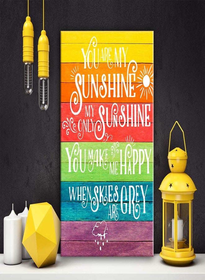 Hijie You Are My Sunshine Sign Canvas Wall Art, Prints Framed Artwork Gifts Children's Nursery Bedroom Decoration, Canvas Wall Art Printing for Kids Baby Bedroom Decoration Size 12x16 - Image 3