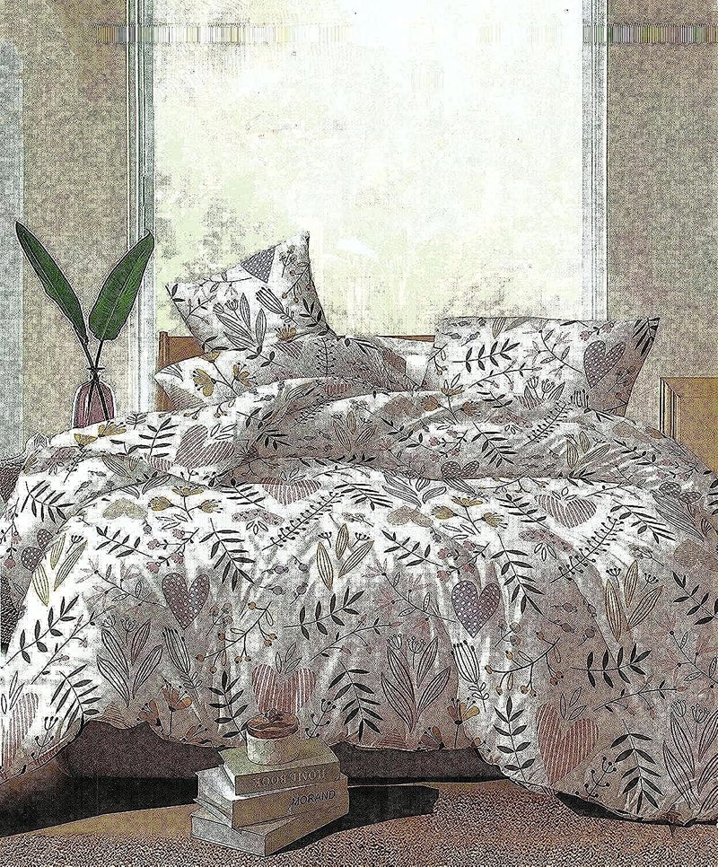 Beckia Cotton Bed Sheet Set - 3D - King Size - 5PCs Fitted Sheet 240 * 270Inch - 2 Pillow Case 170 * 45cm - 2 Pillow Case 60 * 75cm - High Quality-