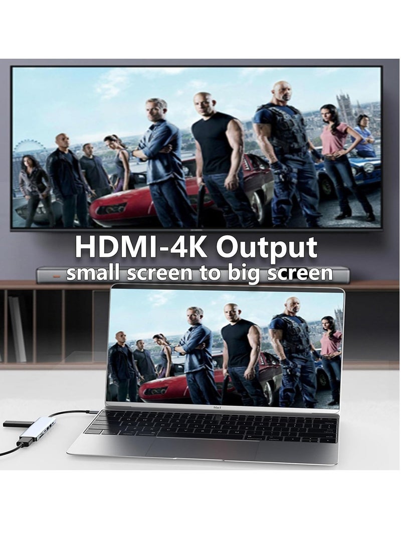 ELTRAZONE 7-in-1 USB C Hub with 4K HDMI, 2 USB 3.0 Ports, USB 2.0, USB C, SD/TF Card Reader & 100W PD – Compatible with Mac, Dell, HP Laptops & Peripherals – Ultimate Connectivity Solution - Image 3