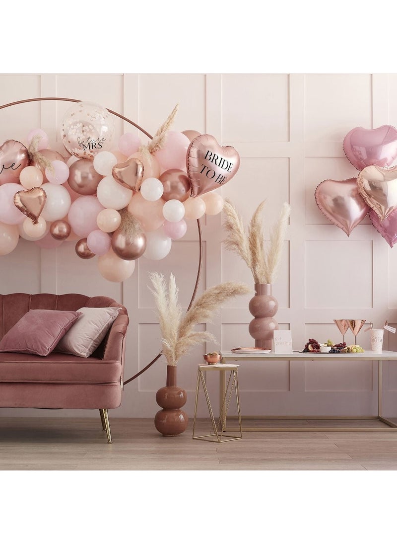 جينجر راي طقم قوس بالونات لحفلات توديع العزوبية باللون الوردي والأبيض والذهبي الوردي، طقم اصنعه بنفسك - Image 3