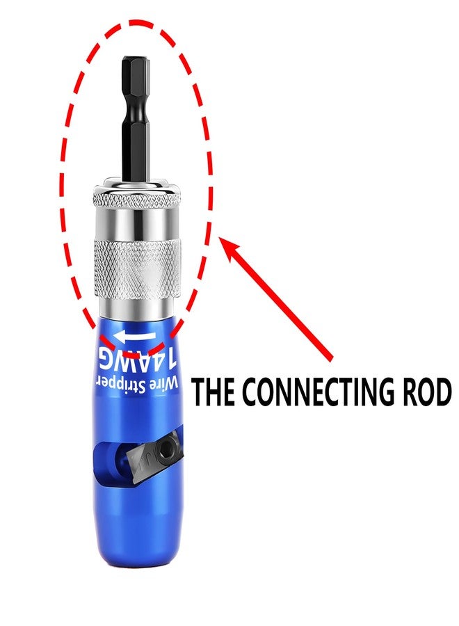 SAMLOO 2PCS Wire Stripper Connecting Rod for Drill, Wire Stripper Connector Wire Stripper Cutter Holder Wire Stripper Connecting Shank - Image 3