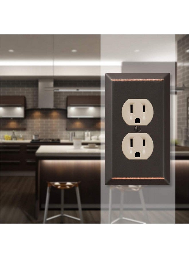 Amerelle 163DDB Century Wallplate, 1 Duplex, Steel, Aged Bronze, 1-Pack - Image 2