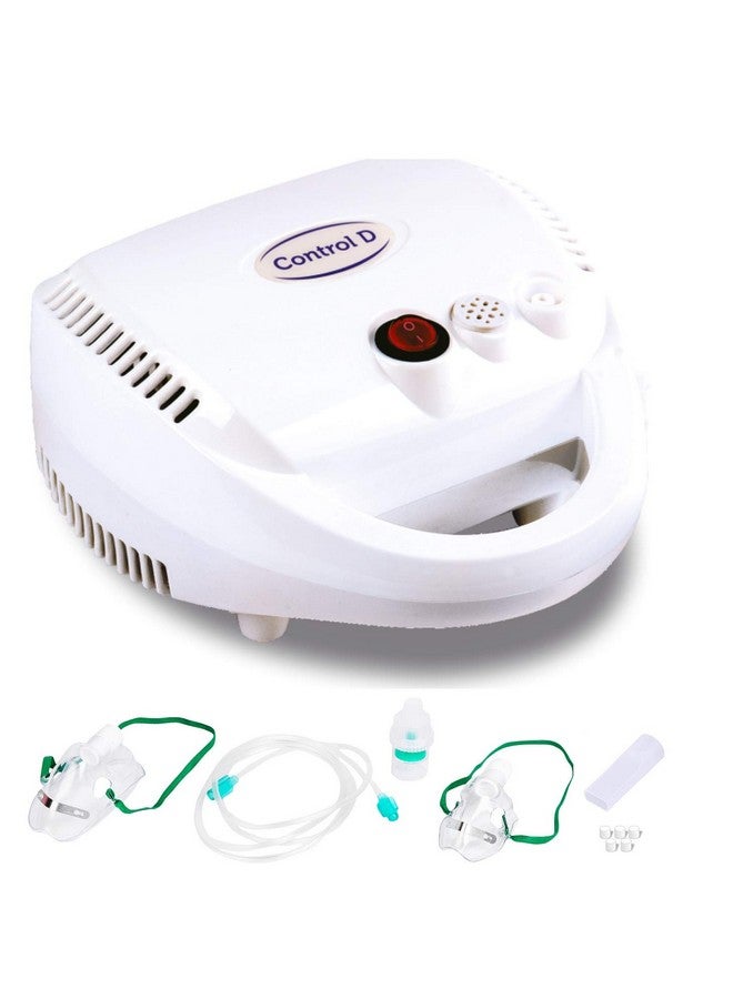 Control D Control D PRO Nebulizer with Mouth Piece, Child and Adult Masks Kit (White) - Image 1
