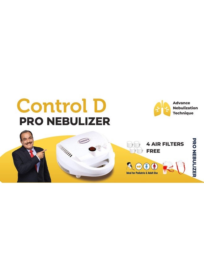 Control D Control D PRO Nebulizer with Mouth Piece, Child and Adult Masks Kit (White) - Image 2