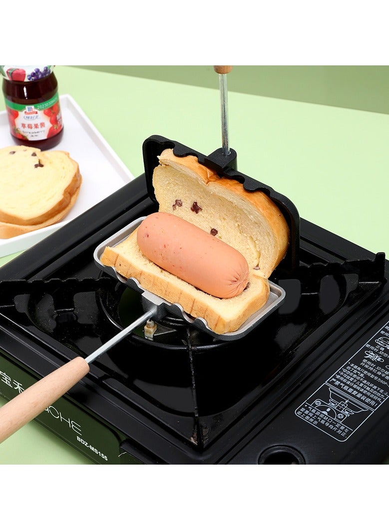 عام مصاصة صغيرة قابلة للفك، خفيفة الوزن وسهلة الحمل - لضغط شريحة البطاطس أو الخبز في إنشاء الساندويتشات - وأواني سرية للساندويتشات ذات الحواف المضغوطة - Image 2