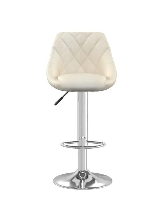 vidaxl Modern Design Bar Stool 2 pcs Cream Velvet  - Image 2