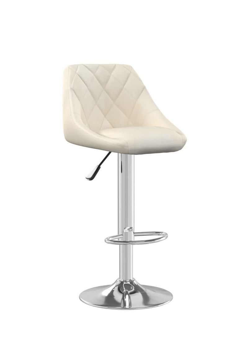 vidaxl Modern Design Bar Stool 2 pcs Cream Velvet  - Image 4