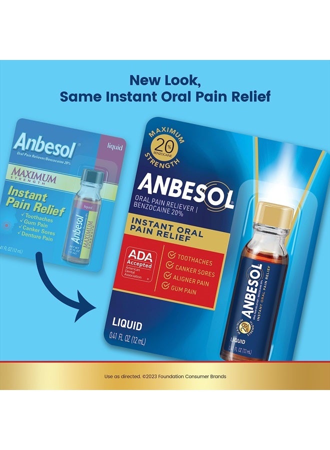 Anbesol سائل مخدر فموي بقوة قصوى - 0.41 أونصة سائلة (قد يختلف التغليف) - Image 3