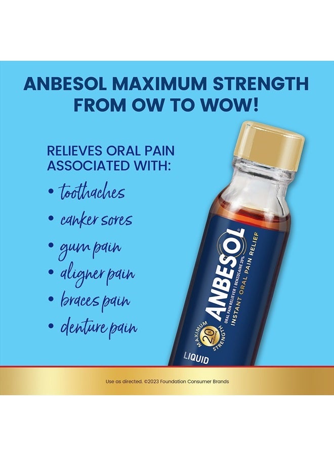 Anbesol سائل مخدر فموي بقوة قصوى - 0.41 أونصة سائلة (قد يختلف التغليف) - Image 4