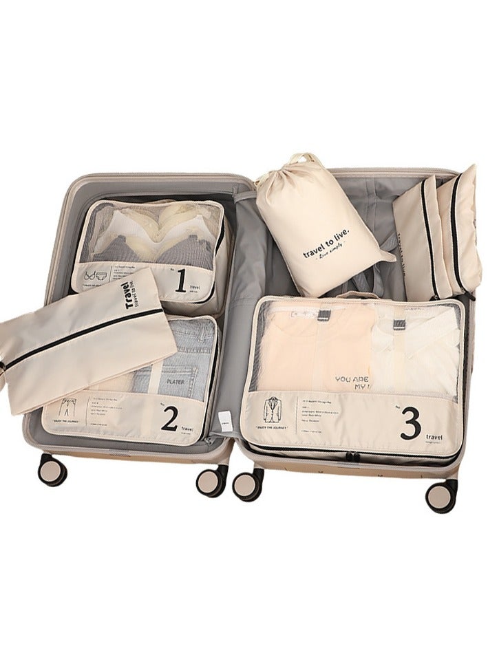 SHIXIN Middle Eastern style high quality polyester luggage storage set clothes classification packing compression bag - waterproof luggage storage bag, suitable for Hajj/Umrah, 7-piece foldable storage bag, storage bag suitable for thobe storage, travel storage bag - Image 2