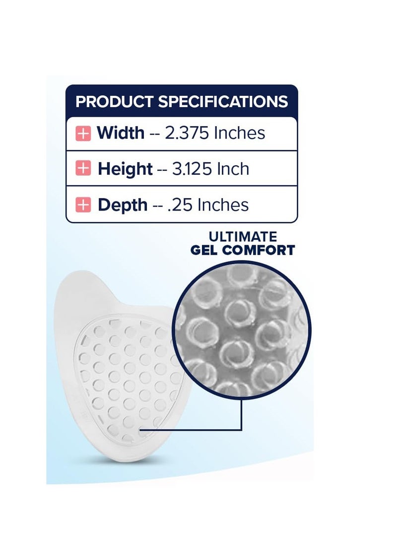SOLARAE Clear Gel Ball of Foot Cushions Premium Soft Metatarsal Pads for Heels and Flats Reduce Foot Pain and Provide Support Anti-Slip Shoe Inserts for Open Toe Shoes Suitable for Men Women 3 Pairs - Image 2