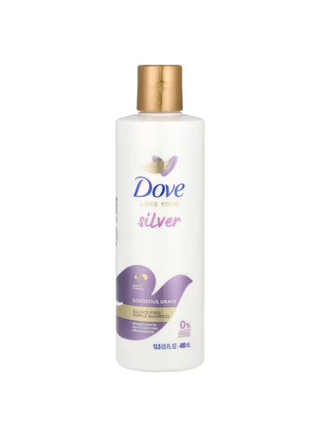 Dove, Sulfate-Free Purple Shampoo, Gorgeous Grays , 13.5 fl oz (400 ml)